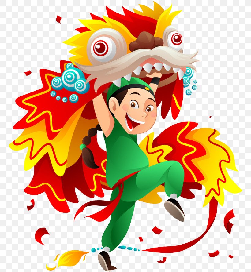 Lion Dance Dragon Dance Illustration, PNG, 764x891px, Lion Dance, Art, Cartoon, Chinese New Year, Dance Download Free