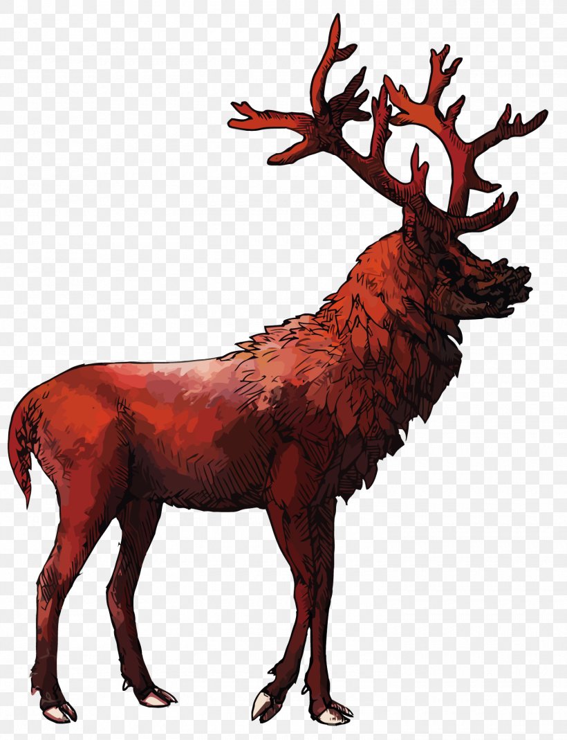 Reindeer Red Deer Elk Antler, PNG, 1500x1957px, Reindeer, Antler, Deer, Elk, Horn Download Free