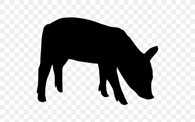 Sticker Cattle Domestic Pig Silhouette, PNG, 512x512px, Sticker, Applique, Black, Black And White, Bumper Sticker Download Free
