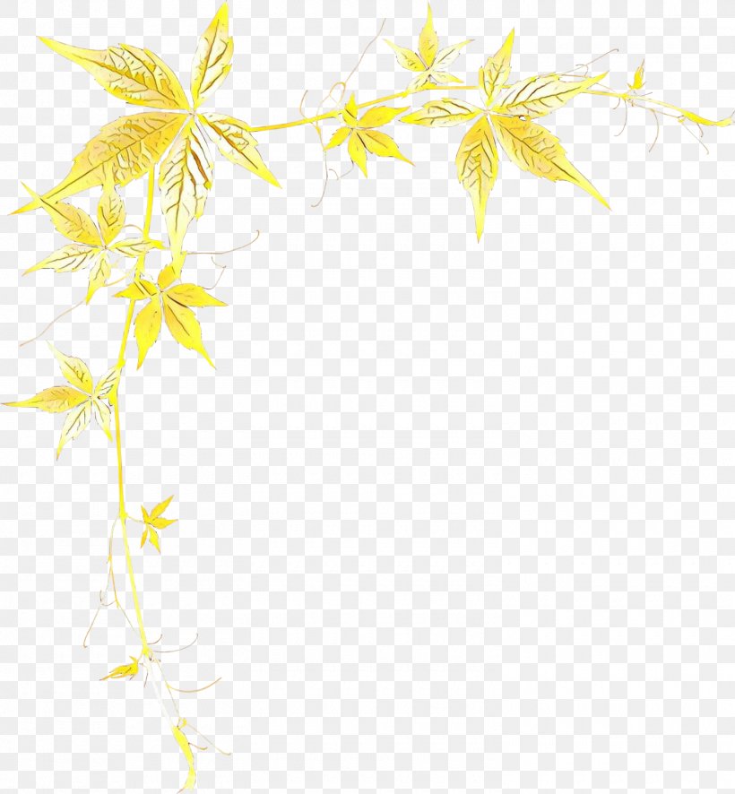 Yellow Leaf Line Plant Flower, PNG, 1500x1621px, Cartoon, Flower, Leaf, Plant, Plant Stem Download Free