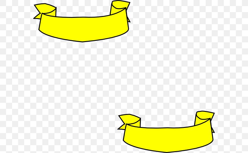 Yellow Ribbon Clip Art, PNG, 600x506px, Yellow Ribbon, Area, Banner, Beak, Black And White Download Free