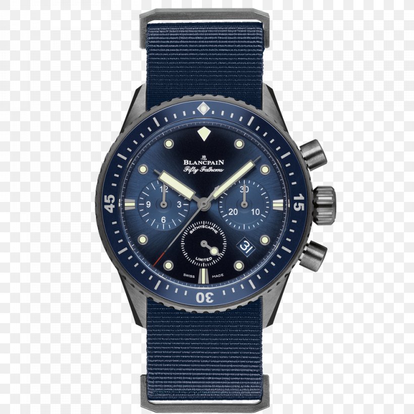 Blancpain Fifty Fathoms Flyback Chronograph Watch, PNG, 984x984px, Blancpain, Automatic Watch, Bathyscaphe, Blancpain Fifty Fathoms, Brand Download Free