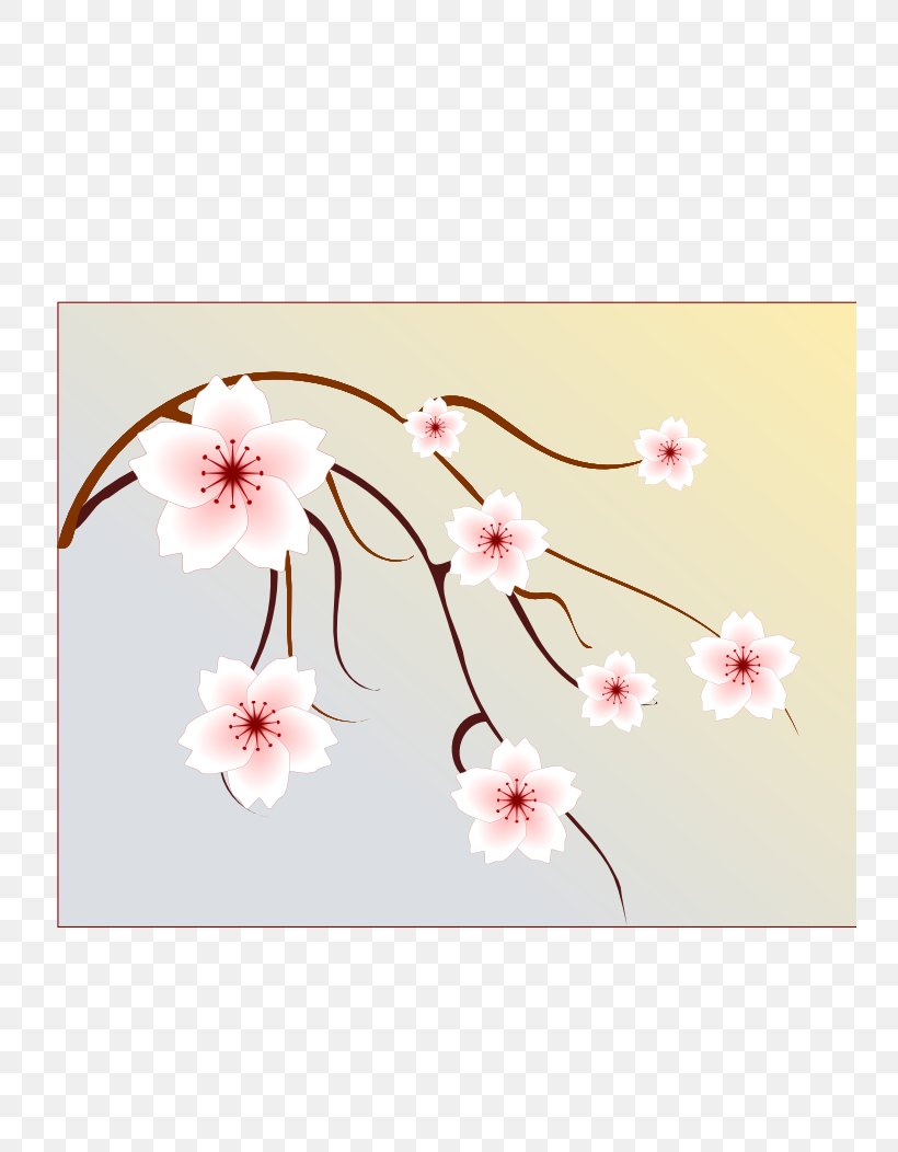 Flower Floral Design Cherry Blossom Petal, PNG, 744x1052px, Flower, Blossom, Branch, Branching, Cherry Download Free