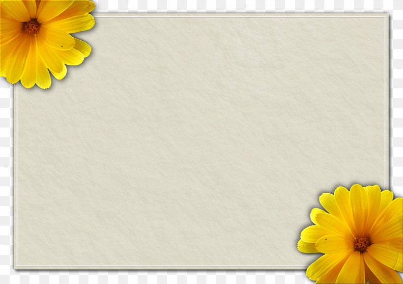 Paper Yellow Picture Frame, PNG, 960x678px, Paper, Cartoon, Color, Designer, Flower Download Free