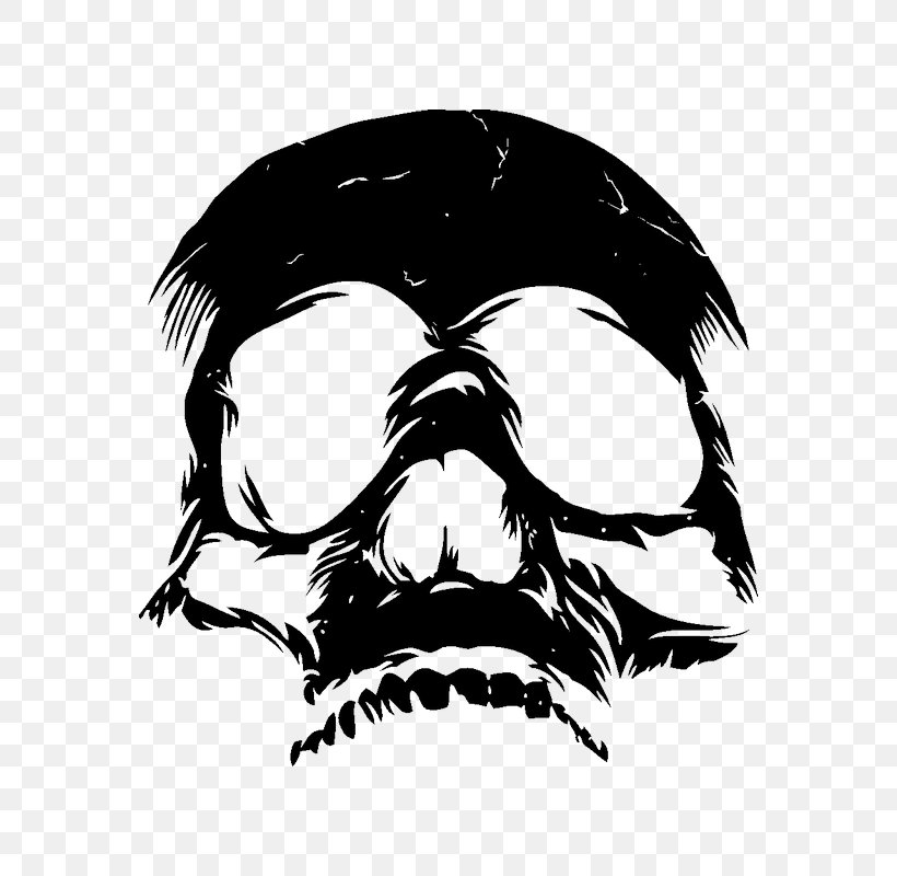 Decal Bumper Sticker Paper Skull, PNG, 800x800px, Decal, Adhesive, Automotive Design, Black, Black And White Download Free