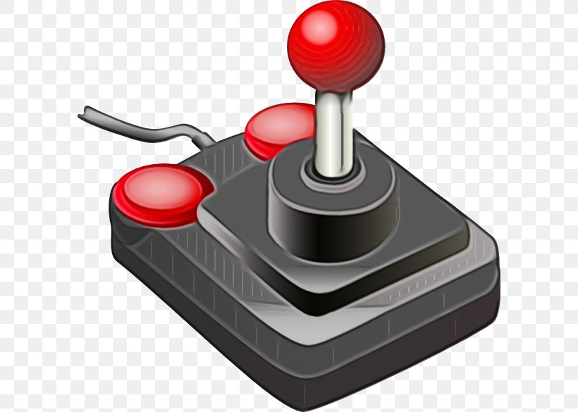 Joystick Input Device Technology Electronic Device Peripheral, PNG, 600x585px, Watercolor, Computer Component, Electronic Device, Game Controller, Input Device Download Free