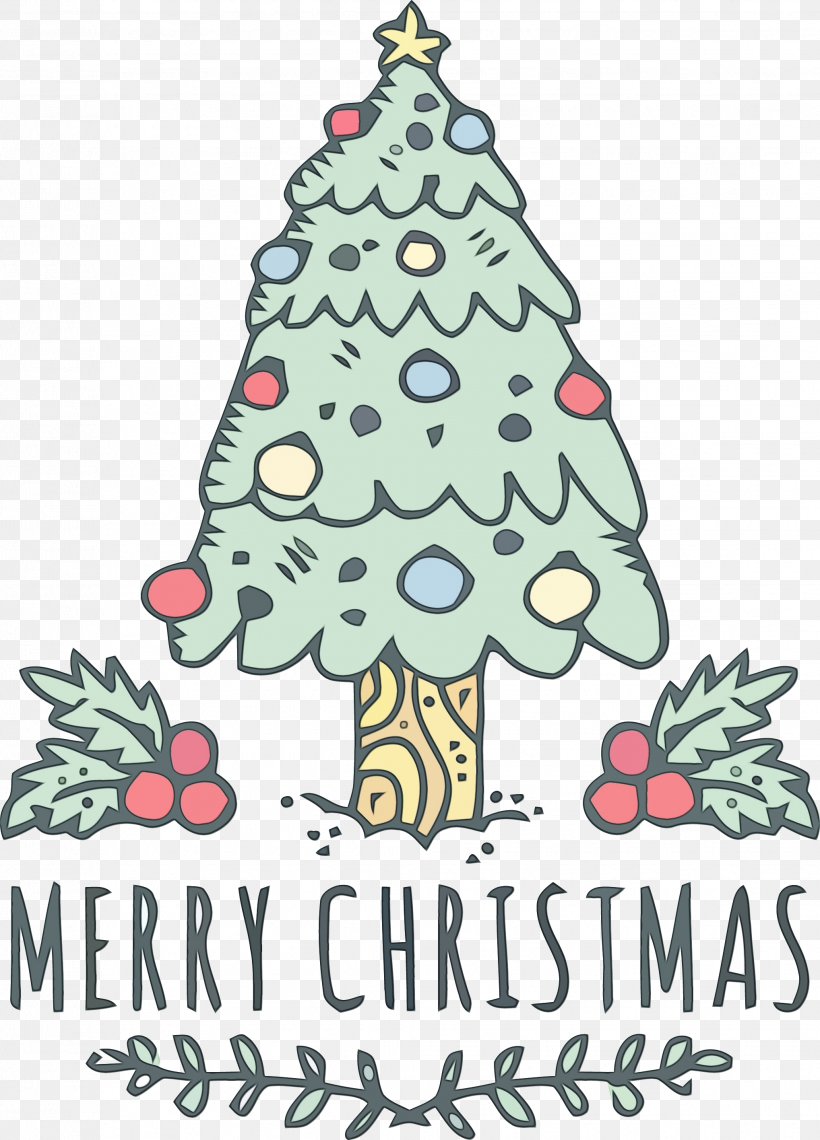 Christmas Tree, PNG, 2037x2834px, Watercolor, Christmas, Christmas Decoration, Christmas Eve, Christmas Ornament Download Free