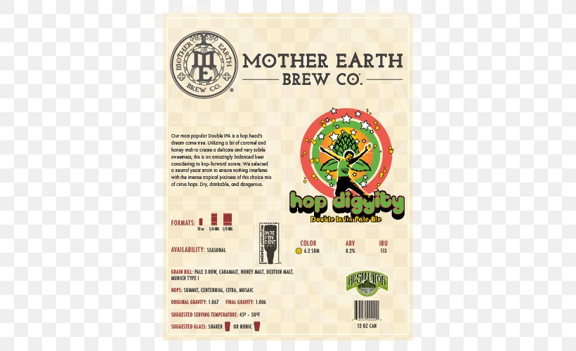 Mother Earth Brewing Company Brewery Hops Brand Beer Brewing Grains & Malts, PNG, 500x500px, Mother Earth Brewing Company, Beer Brewing Grains Malts, Brand, Brewery, Copyright Download Free