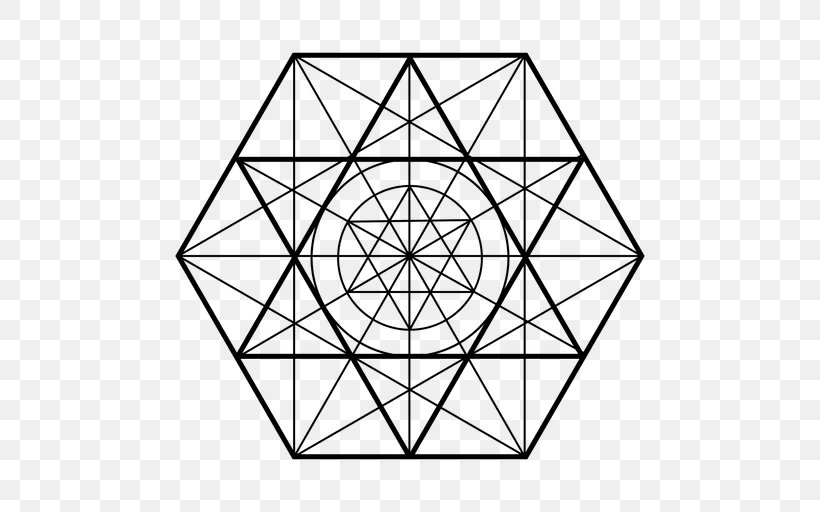 Sacred Geometry Triangle Hexagon, PNG, 512x512px, Sacred Geometry, Area, Black And White, Geometric Shape, Geometry Download Free