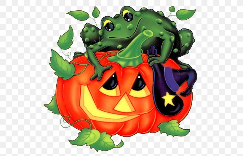 Frog Halloween Clip Art Image Illustration, PNG, 570x526px, Frog, Amphibian, Art, Drawing, Festival Download Free