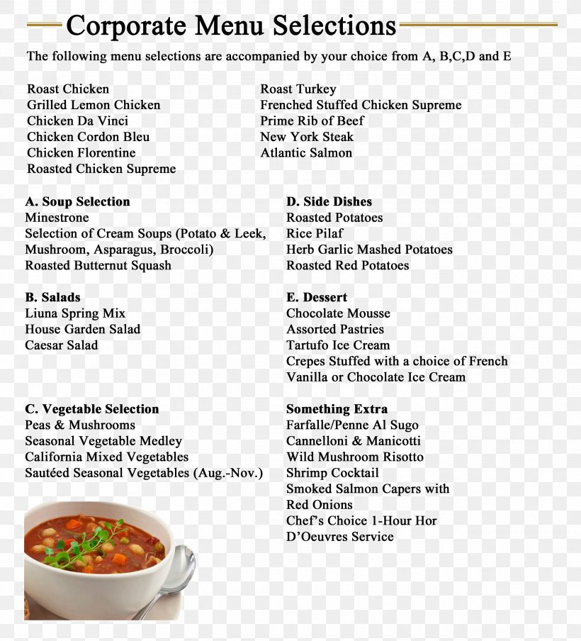 Menu Food Brochure LIUNA Station LIUNA Gardens, PNG, 2550x2812px, Menu, All Rights Reserved, Brochure, Business, Food Download Free