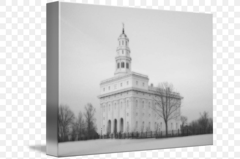 Nauvoo Chapel Gallery Wrap Canvas Photography, PNG, 650x545px, Nauvoo, Art, Black And White, Building, Canvas Download Free