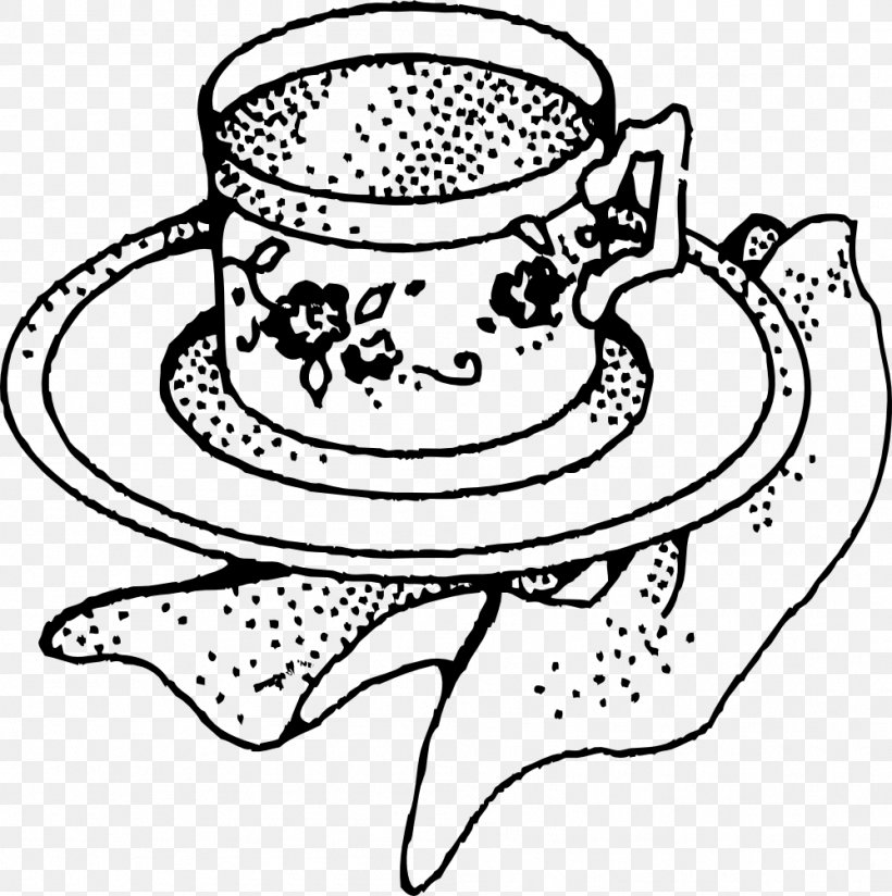 Tea Party White Tea Teacup Clip Art, PNG, 999x1004px, Tea, Art, Artwork, Black And White, Cup Download Free