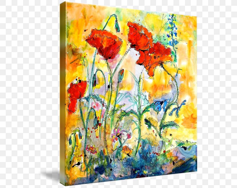 Watercolor Painting Poppy Modern Art, PNG, 559x650px, Painting, Abstract Art, Acrylic Paint, Art, Artist Download Free