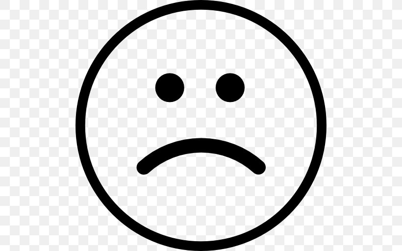 Smiley Pictogram Sadness Clip Art, PNG, 512x512px, Smiley, Black And White, Emoji, Emoticon, Face Download Free
