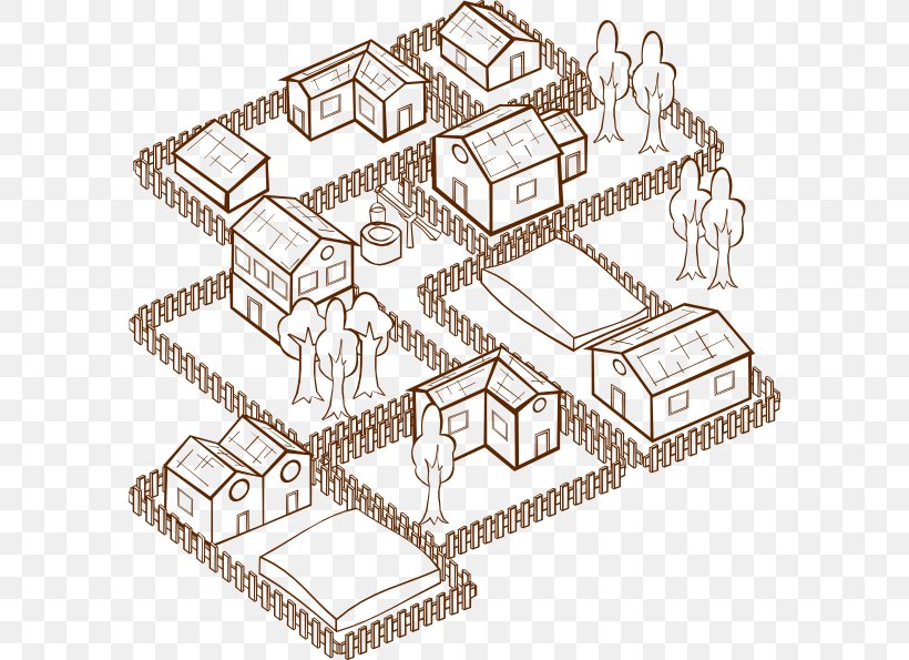 Village Drawing Clip Art, PNG, 588x595px, Village, Area, Black And White, Christmas Village, Drawing Download Free