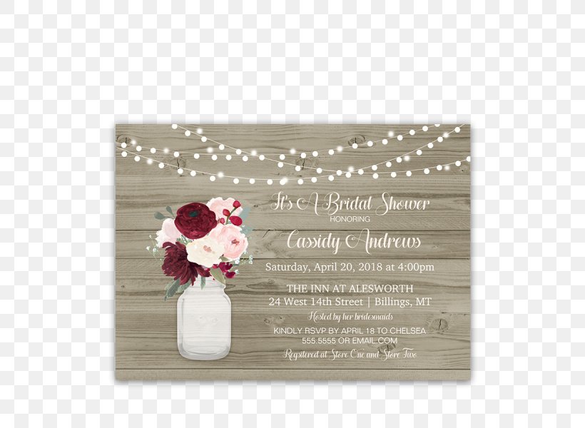 Wedding Invitation Flower Bridal Shower Mason Jar, PNG, 600x600px, Wedding Invitation, Baby Shower, Bridal Shower, Burgundy, Convite Download Free