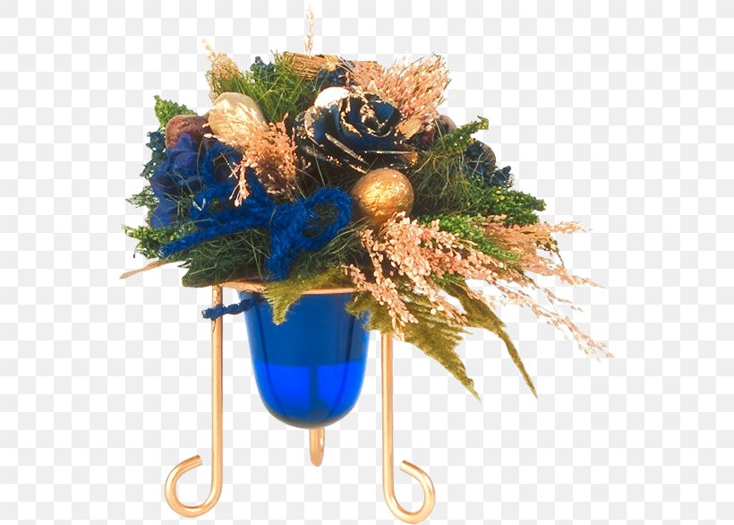 Floral Design Christmas Ornament Cobalt Blue Cut Flowers, PNG, 556x586px, Floral Design, Blue, Christmas, Christmas Decoration, Christmas Ornament Download Free