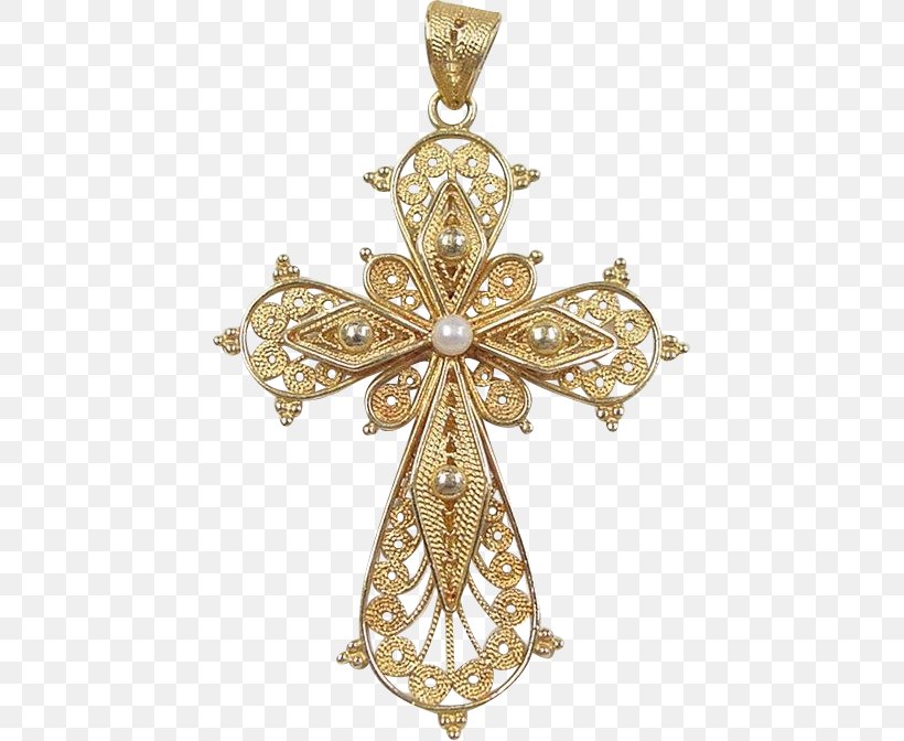 Gold Charms & Pendants Jewellery Cross Filigree, PNG, 672x672px, Gold, Brass, Celtic Cross, Chain, Charms Pendants Download Free