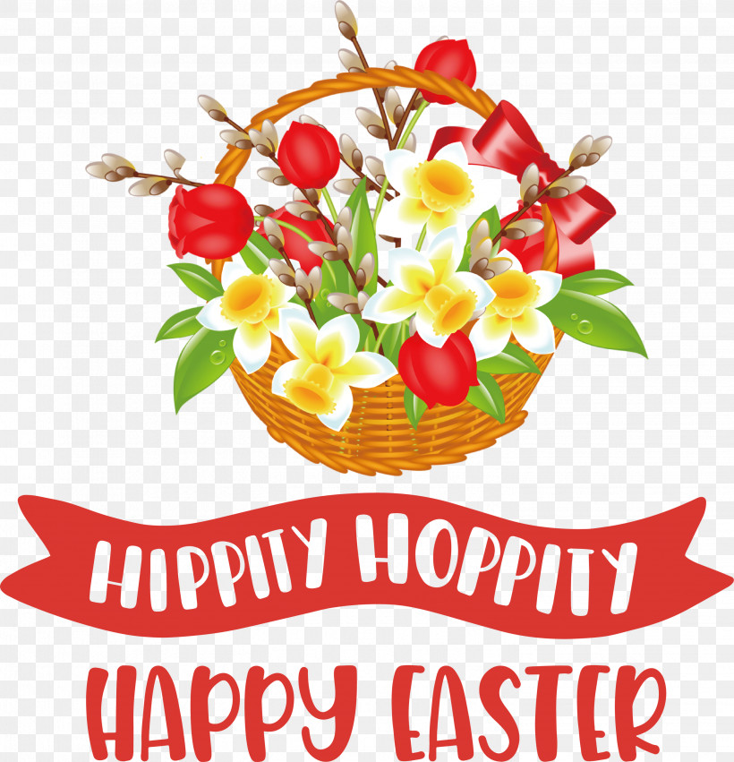 Hippy Hoppity Happy Easter Easter Day, PNG, 2889x3000px, Happy Easter, Artificial Flower, Basket, Cut Flowers, Easter Basket Download Free