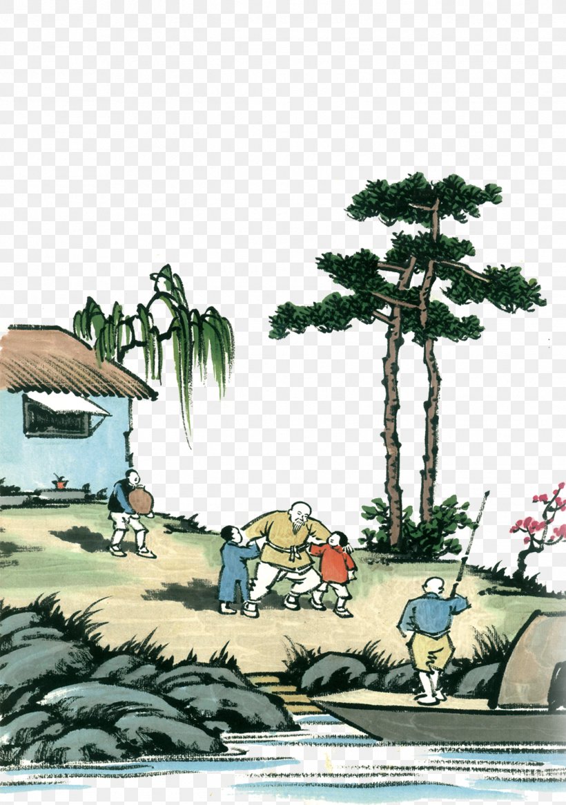 Vecteur Illustration, PNG, 1346x1913px, Vecteur, Art, Branch, Cartoon, Cottage Download Free