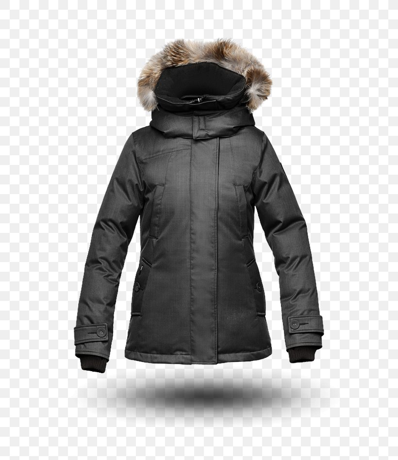 Coat Jacket Parka Down Feather Clothing, PNG, 606x948px, Coat, Black ...