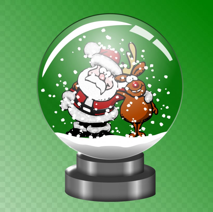 Rudolph Santa Claus Snow Globes Snowman Clip Art, PNG, 2411x2400px, Rudolph, Christmas, Christmas Decoration, Christmas Ornament, Fictional Character Download Free