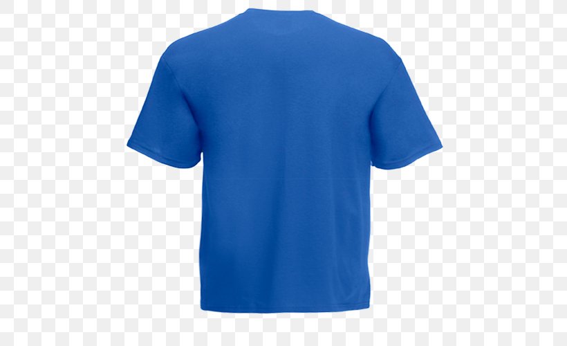 T-shirt Fruit Of The Loom Polo Shirt Crew Neck Royal Blue, PNG, 500x500px, Tshirt, Active Shirt, Azure, Blue, Clothing Download Free