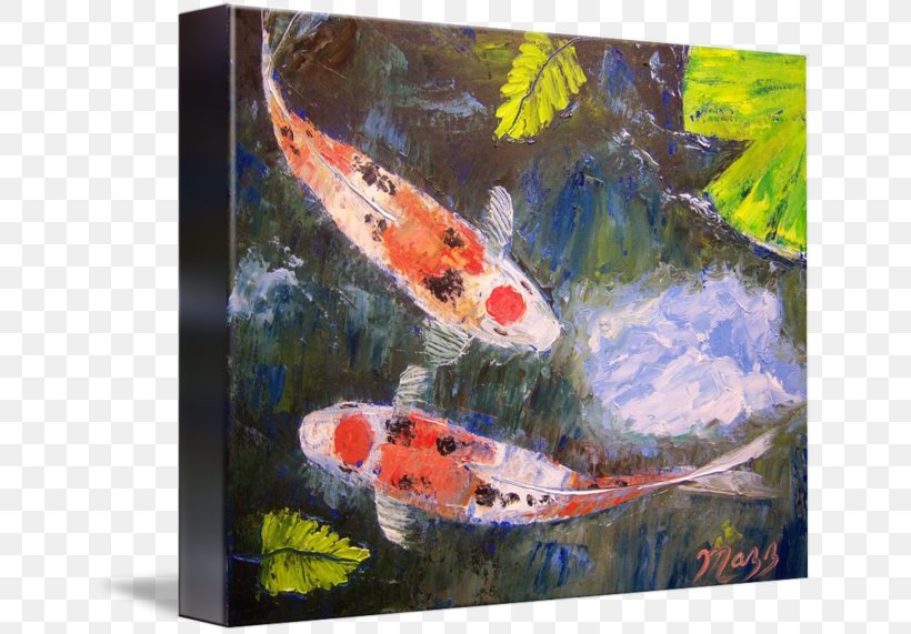 Taisho Sanshoku Butterfly Koi Koi Pond Goldfish, PNG, 650x571px, Taisho Sanshoku, Acrylic Paint, Aquarium, Art, Artwork Download Free