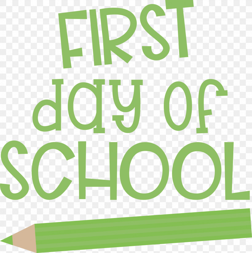 First Day Of School Education School, PNG, 2976x3000px, First Day Of School, Education, Geometry, Green, Line Download Free