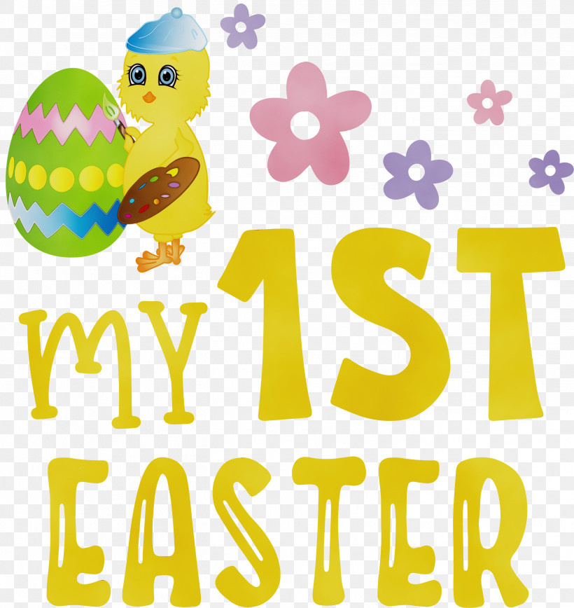 Logo Yellow Text Number Line, PNG, 2834x3000px, Happy Easter Day, Behavior, Happiness, Infant, Line Download Free