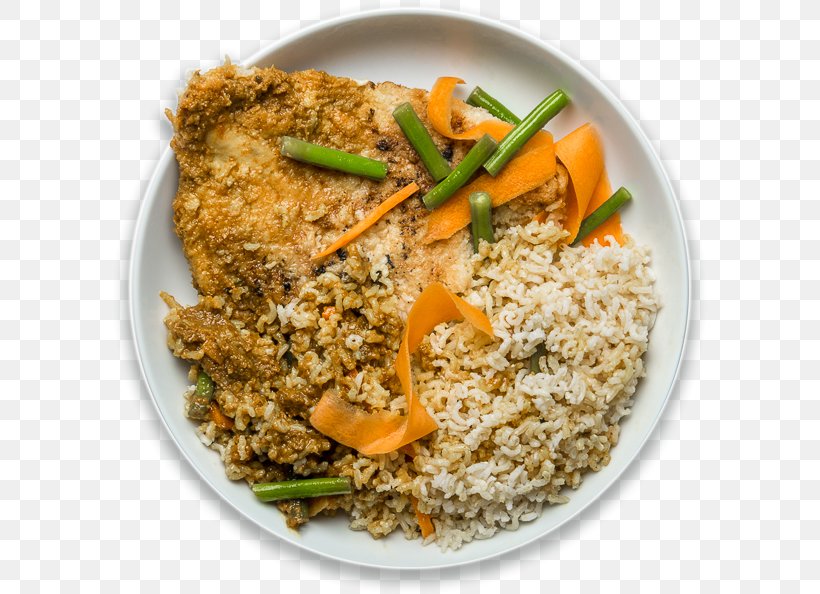 Pilaf Chicken Katsu Vegetarian Cuisine Chicken Fingers Japanese Cuisine, PNG, 594x594px, Pilaf, Asian Cuisine, Asian Food, Barbecue, Brown Rice Download Free
