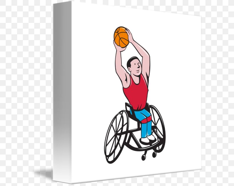 Wheelchair Basketball Disability, PNG, 606x650px, Wheelchair Basketball, Arm, Basketball, Cartoon, Chair Download Free