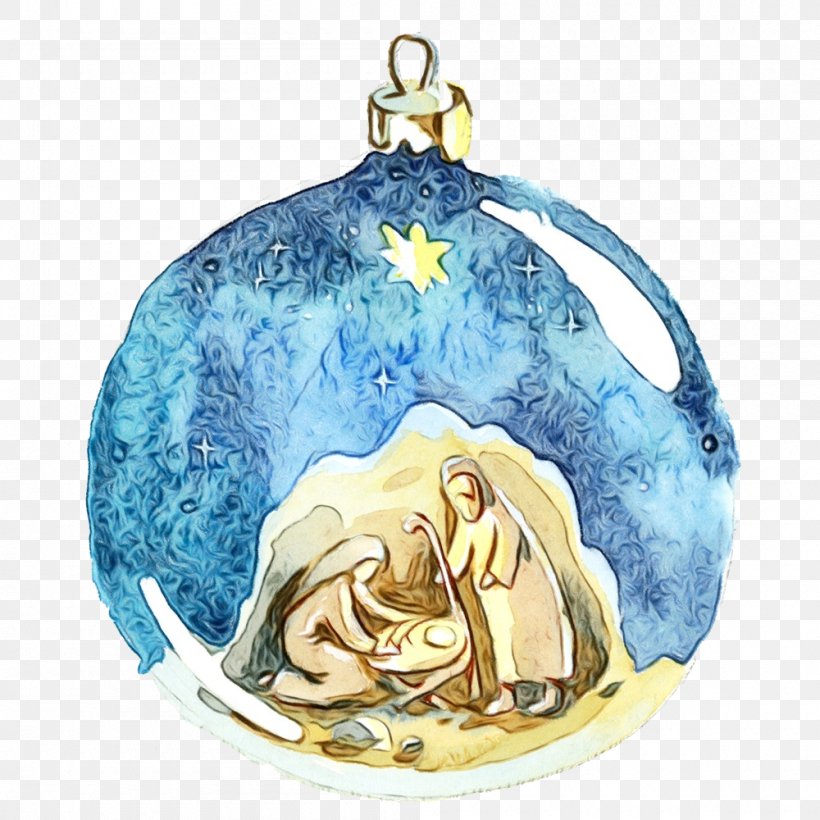 Christmas Decoration, PNG, 1000x1000px, Watercolor, Christmas Decoration, Christmas Ornament, Holiday Ornament, Nativity Scene Download Free