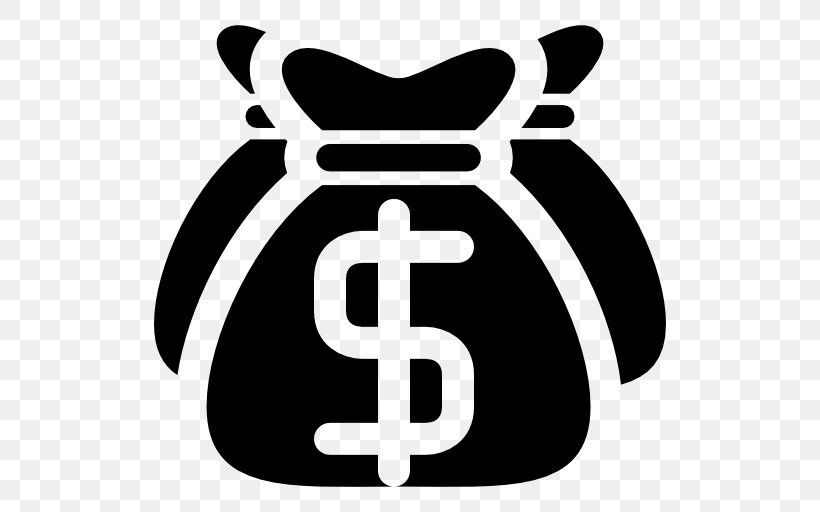 Money Bag Finance Clip Art, PNG, 512x512px, Money Bag, Area, Black And White, Brand, Coin Download Free