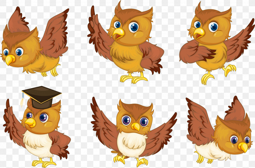 Owl Cartoon Animal Figure Bird Of Prey Yellow, PNG, 2618x1734px, Owl, Animal Figure, Animation, Bird, Bird Of Prey Download Free