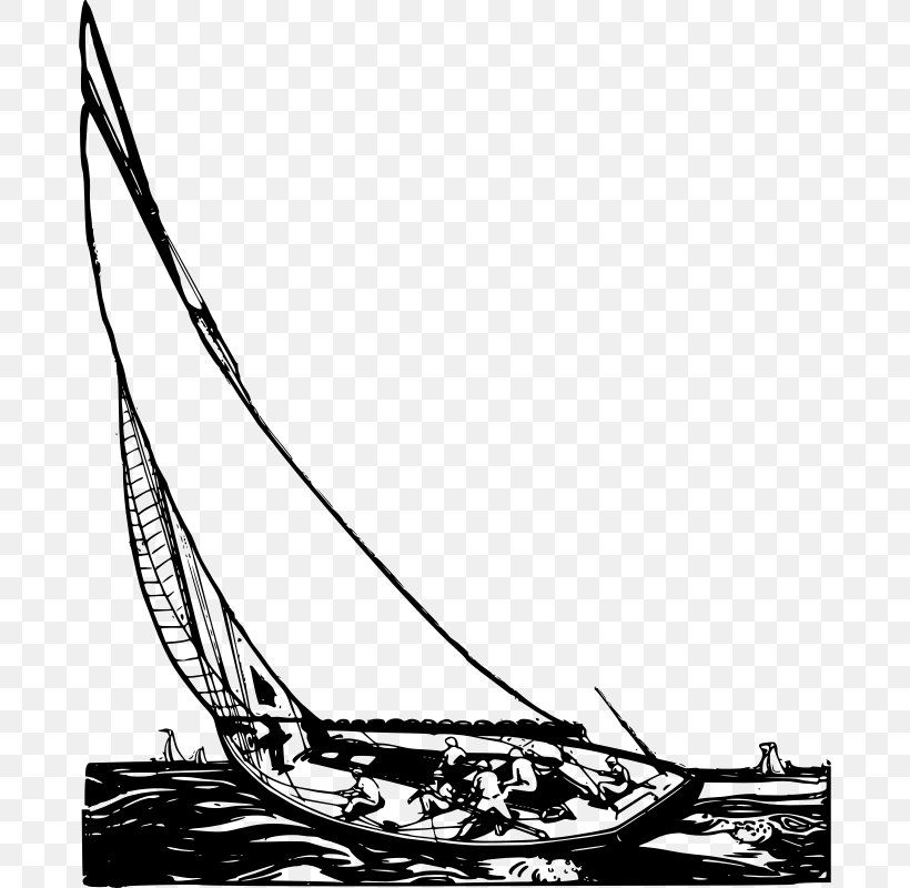 Sailboat Sailing Drawing Clip Art, PNG, 800x800px, Sailboat, Black And White, Boat, Catamaran, Drawing Download Free