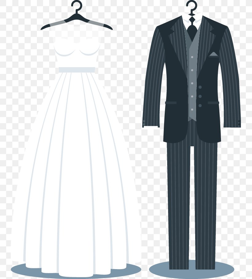 Tuxedo Wedding Invitation Suit Wedding Dress, PNG, 749x906px, Tuxedo, Bride, Bridegroom, Clothes Hanger, Clothing Download Free