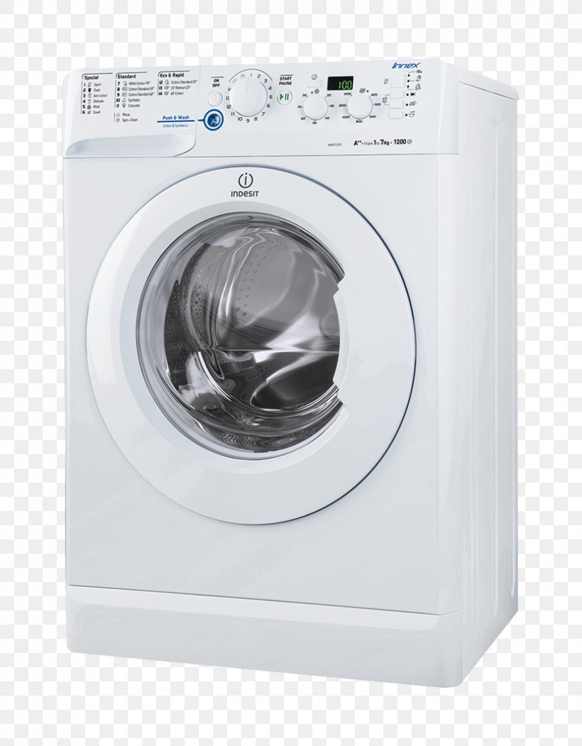 Washing Machines Indesit Co. Home Appliance Hotpoint Laundry, PNG, 830x1064px, Washing Machines, Clothes Dryer, European Union Energy Label, Home Appliance, Hotpoint Download Free