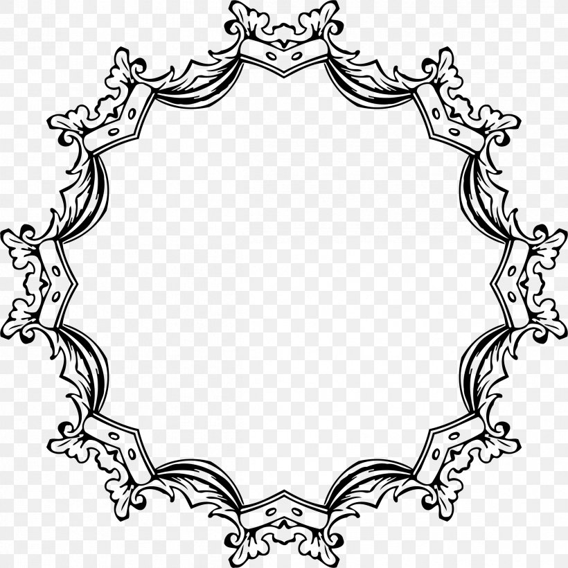 Borders And Frames Vector Graphics Picture Frames Clip Art Decorative Frames, PNG, 2398x2398px, Borders And Frames, Black And White, Decorative Frames, Drawing, Line Art Download Free