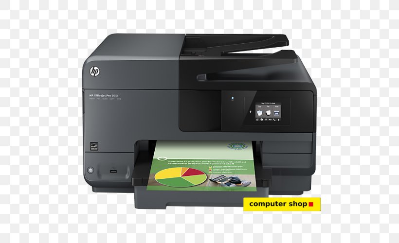 Hewlett-Packard Multi-function Printer HP Officejet Pro 8610, PNG, 500x500px, Hewlettpackard, Duplex Printing, Electronic Device, Hp Deskjet, Hp Laserjet Download Free