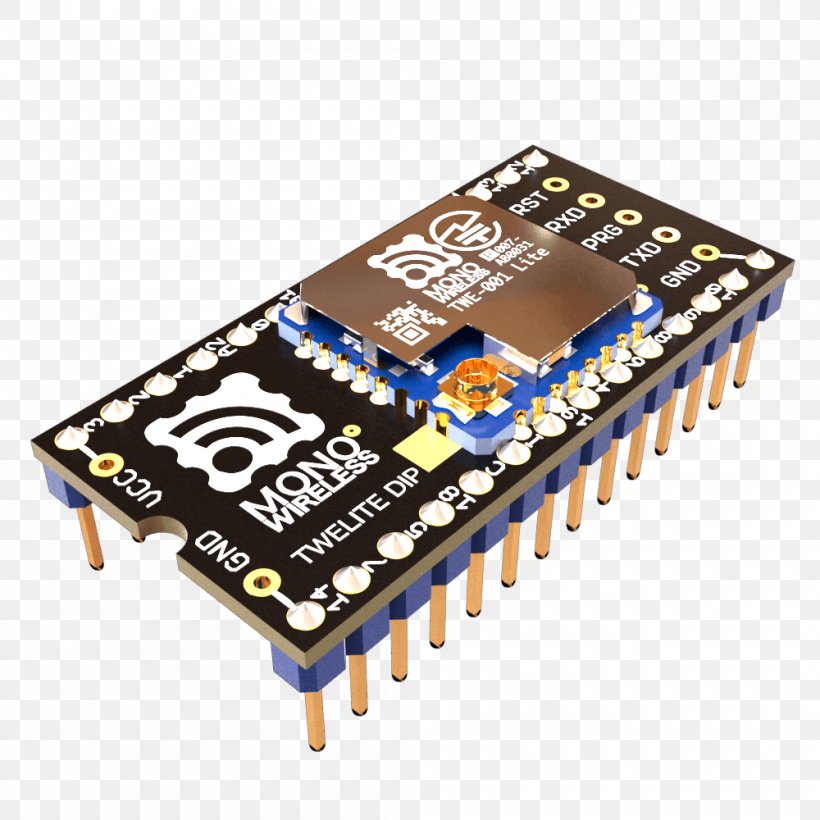 Microcontroller Electronics Dual In-line Package Wireless Microprocessor, PNG, 1000x1000px, Microcontroller, Aerials, Arduino, Circuit Component, Computer Component Download Free