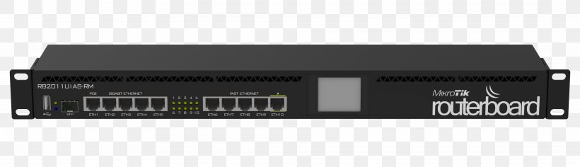 MikroTik RouterBOARD RB2011UiAS-RM Networking Hardware, PNG, 3840x1106px, 19inch Rack, Mikrotik, Audio, Audio Equipment, Audio Receiver Download Free