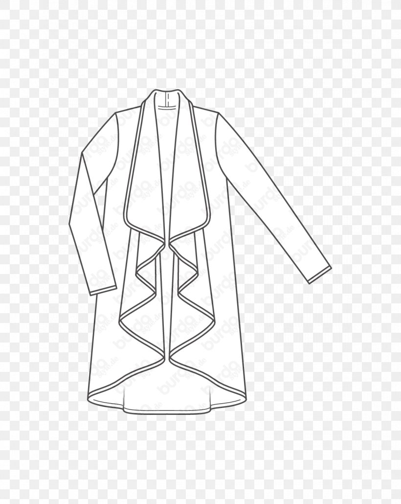 T-shirt Pattern Dress Sleeve Overcoat, PNG, 1170x1470px, Tshirt, Black, Black And White, Burda Style, Clothing Download Free