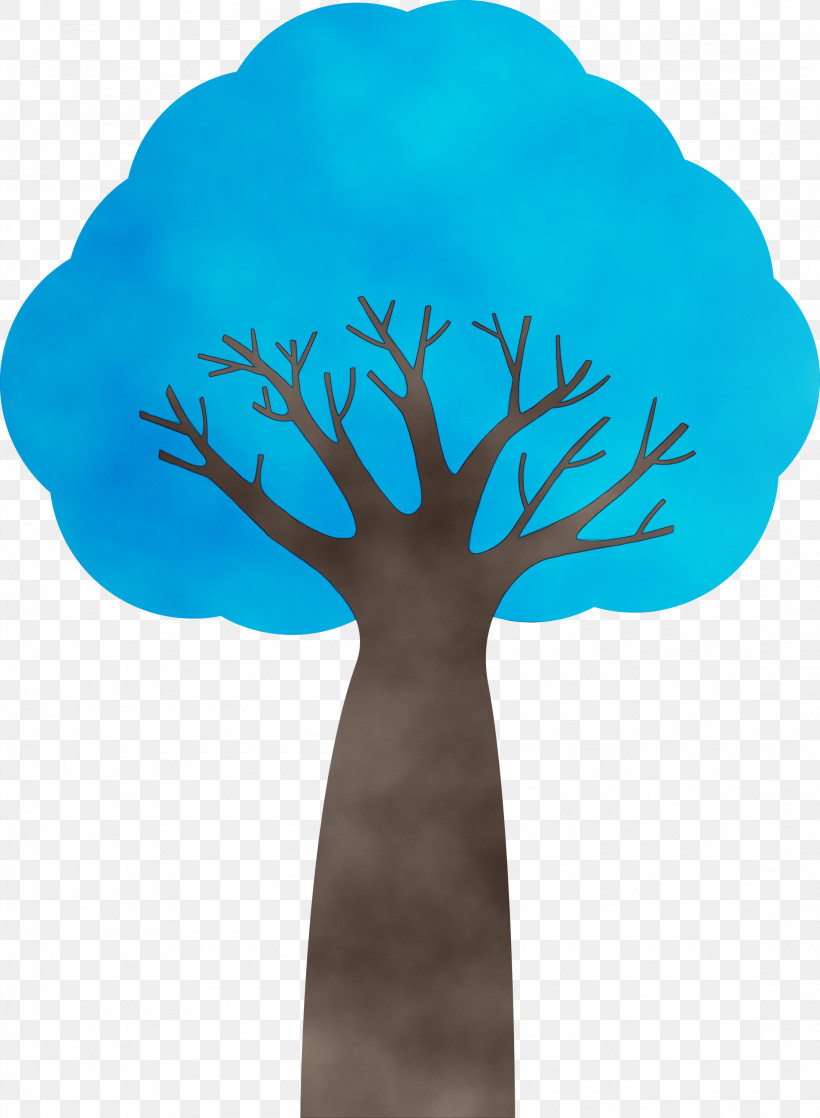 Teal Turquoise M-tree Flower Tree, PNG, 2200x3000px, Cartoon Tree, Abstract Tree, Flower, Mtree, Paint Download Free