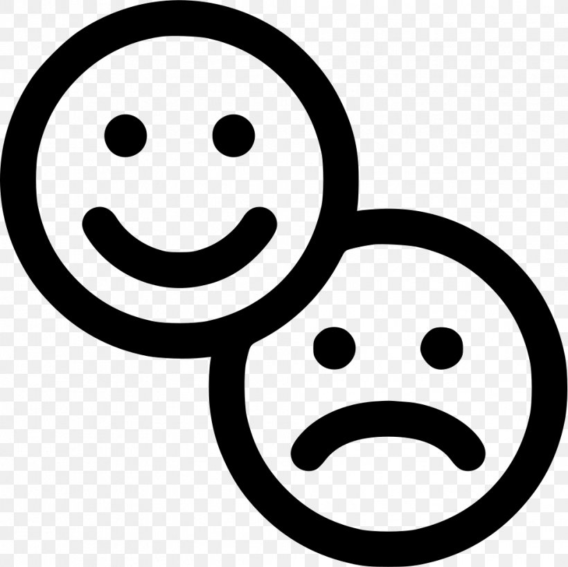 Smiley Happiness Sadness, PNG, 981x980px, Smiley, Black And White, Emoticon, Emotion, Face Download Free