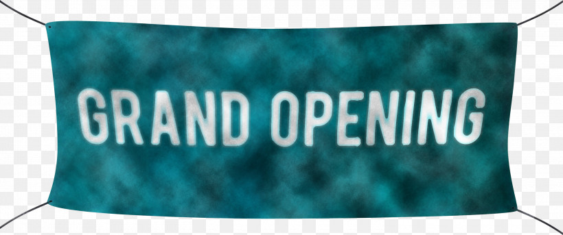 Grand Opening, PNG, 3000x1258px, Grand Opening, Banner, Meter, Turquoise Download Free