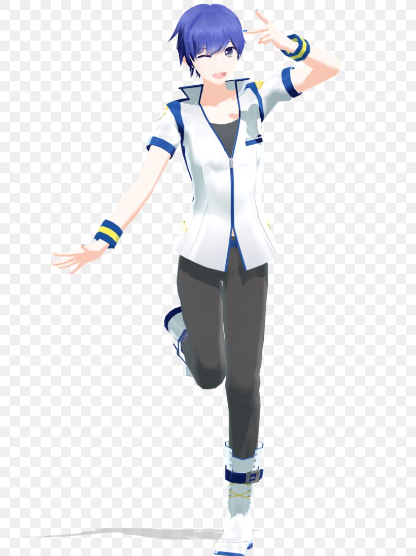 Kaito MikuMikuDance Character DeviantArt Costume, PNG, 730x1095px, Watercolor, Cartoon, Flower, Frame, Heart Download Free