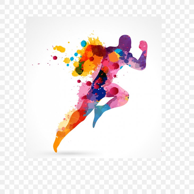 Running Watercolor Painting Clip Art, PNG, 1667x1667px, Running, Abstract Art, Art, Marathon, Silhouette Download Free