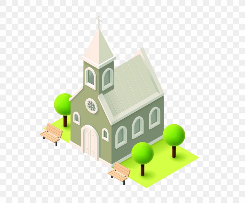 Church Isometric Projection Royalty-free Illustration, PNG, 1444x1200px, Church, Building, Christianity, Energy, Grass Download Free